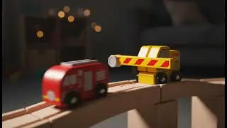 HABA Kullerb&uuml; Mega City: Fire Truck vs Crane Crash! 🚧 Satisfying Kinetic ASMR Race 2026 4K