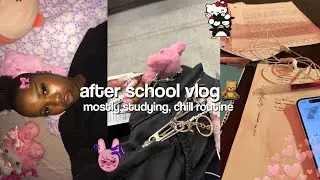 after school vlog🧸🗒️; basically just me studying😭