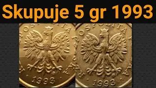 Skup Monet 5 groszy 1993 bardzo rzadka i cenna moneta, Cena aż 10000% zysku #inflacja #inwestycja