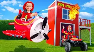 Adam Becomes a Firefighter! Rescue Mission Adventure