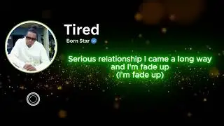 Born Star - Tired (Official Lyrics)