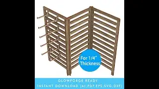 Laser cut jewelry display svg, keychains display stand svg file, Infinite Extendable