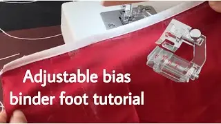 How to use adjustable bias binder foot on Singer sewing machine? Learn to attach bias tape on cloth