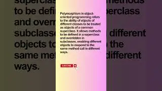What is the concept of polymorphism in object-oriented programming?#youtubeshorts #polymorphism #oop