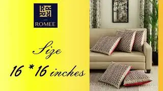 ROMEE Soft Chenille Geometric Throw Pillow/Cushion Covers 16x16 Set of 5 -