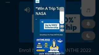 Win A Trip To NASA... Aakash National Talent Hunt Exam.. Enroll Now For Free.ANTHE 2022
