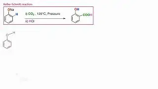 The Kolbe&ndash;Schmitt reaction. ( Conversation of phenol into salicylic acid)