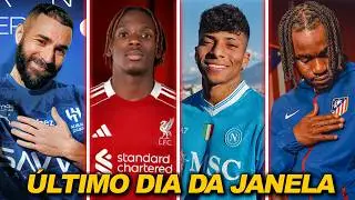 🔥 ÚLTIMO DIA DA JANELA DE TRANSFERÊNCIAS: Benzema vai para o Al-Hilal, Liverpool anuncia promessa E+