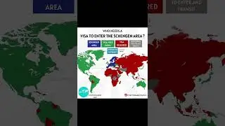 Who Needs a Visa to Enter the Schengen Area? 🌍✈️ #map #maps #statistics #geography #europe #eu