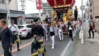 魚住中尾住吉神社⛩️大見布団太鼓　三木の伊勢音頭祇園囃子　浜国で巡行