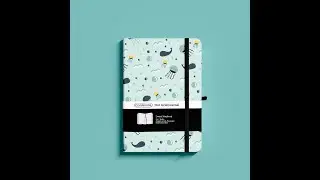 Whale and Jellyfish Dotted Bullet Journal Hard Cover A5 Bujo Dot Grid Notebook