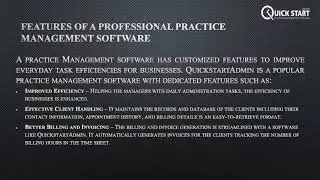 Knowing A Professional Practice Management Software - QuickstartAdmin