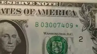 Older $1 Bill Star Note 1969