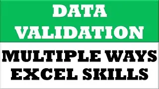 Data validation shortcut tricks & different types of methods in MS Excel 2019