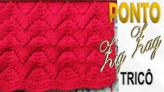 PONTO DE TRICÔ CHEVRON OU ZIG ZAG OU PONTO ANDORINHA (50)