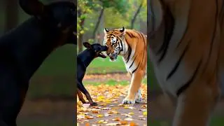 #DogVsTiger 🐕🐅 #AnimalFight 🦁🐾 #JungleBattle 🌴🐅 #DogPower 🐕⚡ #EpicFight 😱🔥