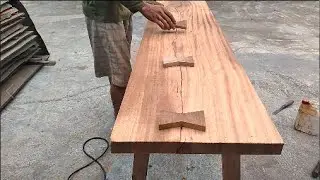 Amazing Unique Designs And Ideas From Old Wooden // Fix Surface Crack Wooden Table