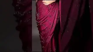 Wine Symphony Embellished Inayakhan Saree Set
