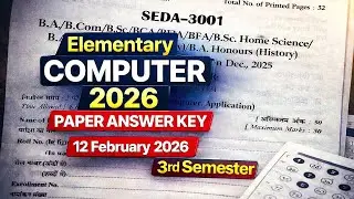 Elementary Computer 2026 Paper Answer Key MGSU UNIVERSITY B.A.,B.Sc., B.COM., BBA, BFA, BCA