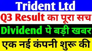 Q3 RESULT का पूरा सच 🔴 TRIDENT SHARE LATEST NEWS 🔴TRIDENT SHARE LATEST NEWS TODAY🔴TRIDENT SHARE NEWS