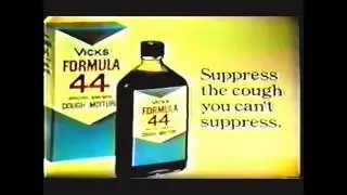 Vicks Formula 44 Cough Medicine Commercial (1974)