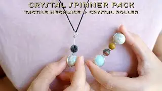 Crystal Spinner Pack | Gemstone Handmade Fidget Jewelry and Toy for Adults