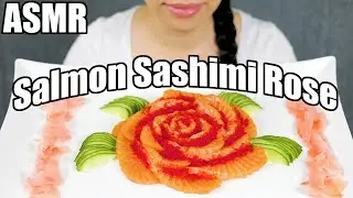 ASMR Eating Salmon Sashimi Rose | Soft and Crunchy Eating Sounds | No Talking | 먹방 Yummilicious ASMR