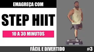 10 MIN CARDIO STEP - Step HIIT Iniciante para Perder Barriga EM CASA  #3