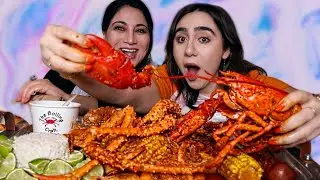 MOTHER'S DAY MUKBANG: King Crab, Lobster, and Shrimp from Boiling Crab - San Diego, California