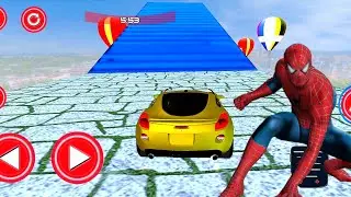 SPIDERMAN McQueen Ramp Challenge Jump SUPERHERO Mega Ramp Double Impossible - Like GTA V