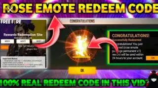 TODAY ROSE EMOTE REDEEM CODE //FREE REDEEM CODE //GARENA FREE FIRE