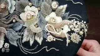 Black Linen Dress with Author&rsquo;s 3D Embroidery | Handcrafted |Чорна лляна сукня з авторською вишивкою