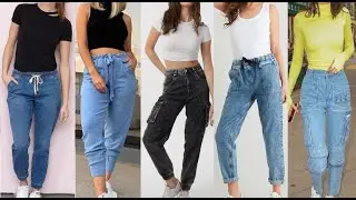 Denim Jogger pant designs||Girl's Jogger pant design||Cool jogger pants||women's jogger pants||