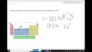 Electron Configuration, d-block exceptions