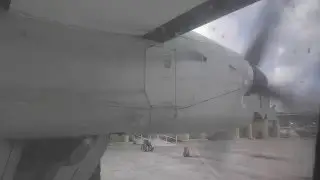 Bahamasair Dash 8-300 landing in Freeport Grand Bahama