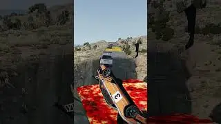 Classic Car vs Speed Bump & Volcano Pit 🌋 | BeamNG Drive Shorts