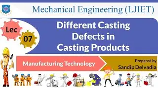 L 07 Different Casting Defects in Casting Products | Manufacturing Technology | Mechanical