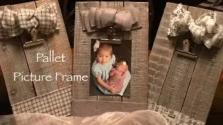 DIY/ Farmhouse picture frame from pallet wood