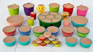  Very satisfying and relaxing kinetic Sand ASMR /making glass  from desert sand cake