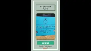 Cricut Engagement Card | Huson DIY | Quick Custom Card Design #shorts
