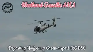 1973 Westland Gazelle AH.1(XW885) departing Halfpenny Green airport. History in description.