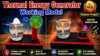 thermal energy (electricity) generator working model science project for exhibition - diy howtofunda