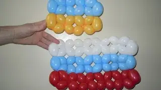 Balloon flag of Russia. Balloon flag of Ukraine