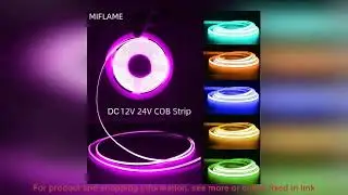 4mm COB LED Strip Light Flexible 12V 24V 480LED/m 3000K 4000K 6500K Orange Purple Pink Led Tape for