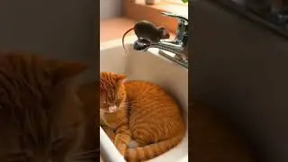 Funny! Cat nap ruined, mice prank too Watch the sneaky escape #Cats #Pranks #FunnyPets