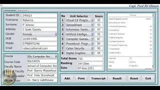Overview of  Student Result Recording System Develop in Java with MYSQL Database Using NetBeans
