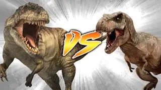 ARK T-Rex Vs Giga!