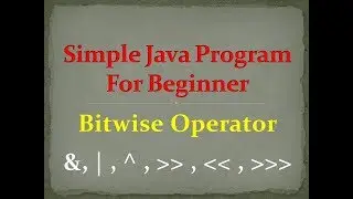 Bitwise operator   Java Program