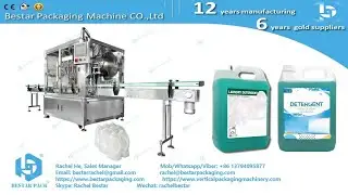 8 Head Servo Filling Machine for 5L Laundry Detergent with Sealed Tank