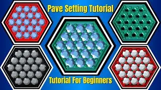 Pave Setting Tutorial | Basic Tutorial for Beginners | CAD Design Tutorial | 3DM Design World